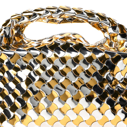 Bottega Veneta Metallic Lambskin Intrecciato Mini Hop Silver Gold 7 of 9