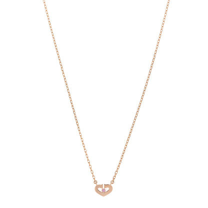 Cartier 18K Pink Gold Pink Sapphire XS Hearts and Symbols Necklace 1 of 4