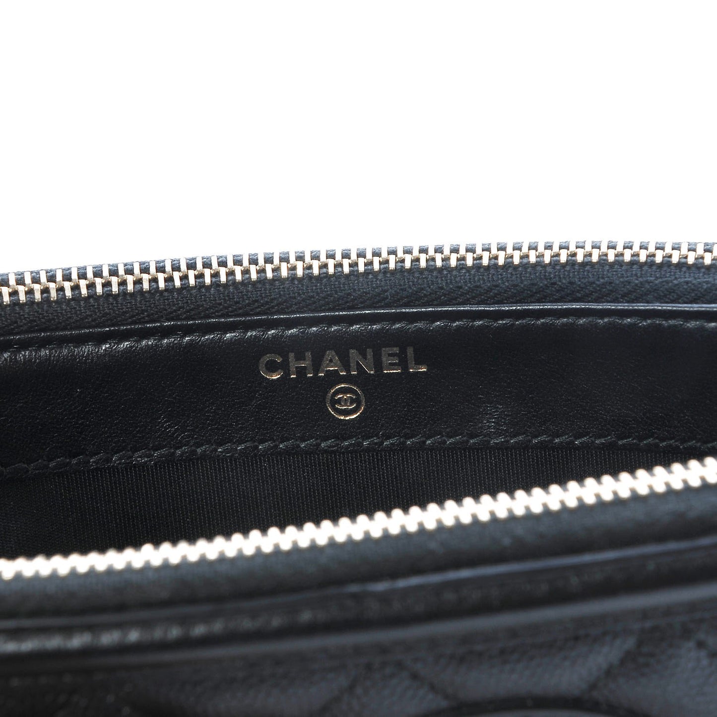 Caviar Quilted CC Filigree Clutch With Chain Black