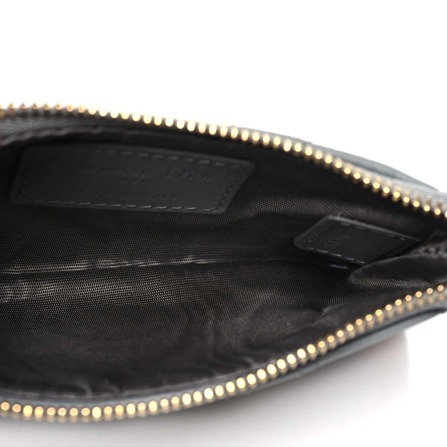 Christian Dior Lambskin Cannage Lady Dior Zipped Key Case Stone Grey 5 of 8