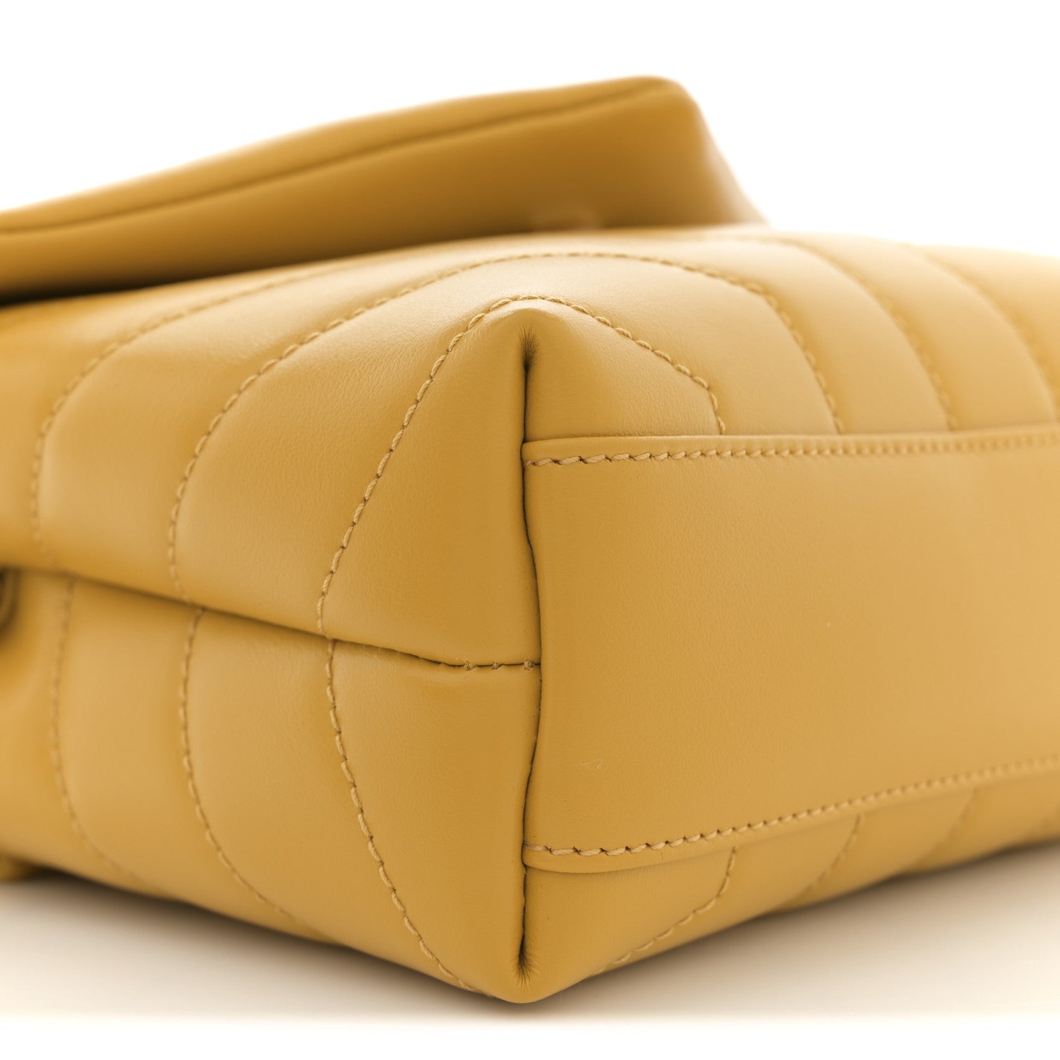 Saint Laurent Calfskin Y Quilted Monogram Toy Loulou Crossbody Bag Saffran 9 of 11