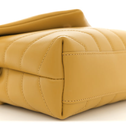 Saint Laurent Calfskin Y Quilted Monogram Toy Loulou Crossbody Bag Saffran 9 of 11