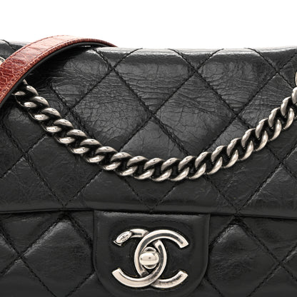 Chanel Glazed Calfskin Quilted Small Duo Color Flap Black 8 of 11