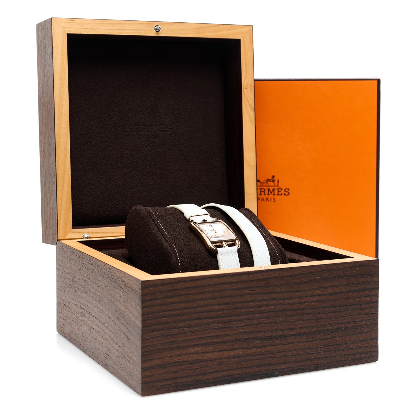 18K Rose Gold Epsom 23mm Cape Cod Double Tour Quartz Watch Blanc