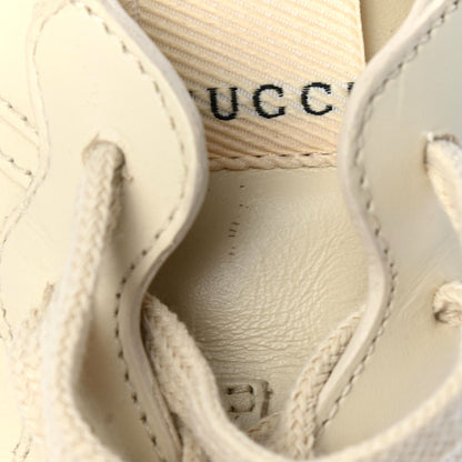 Gucci Calfskin Logo Womens Rhyton Sneakers 37.5 Ivory 9 of 13