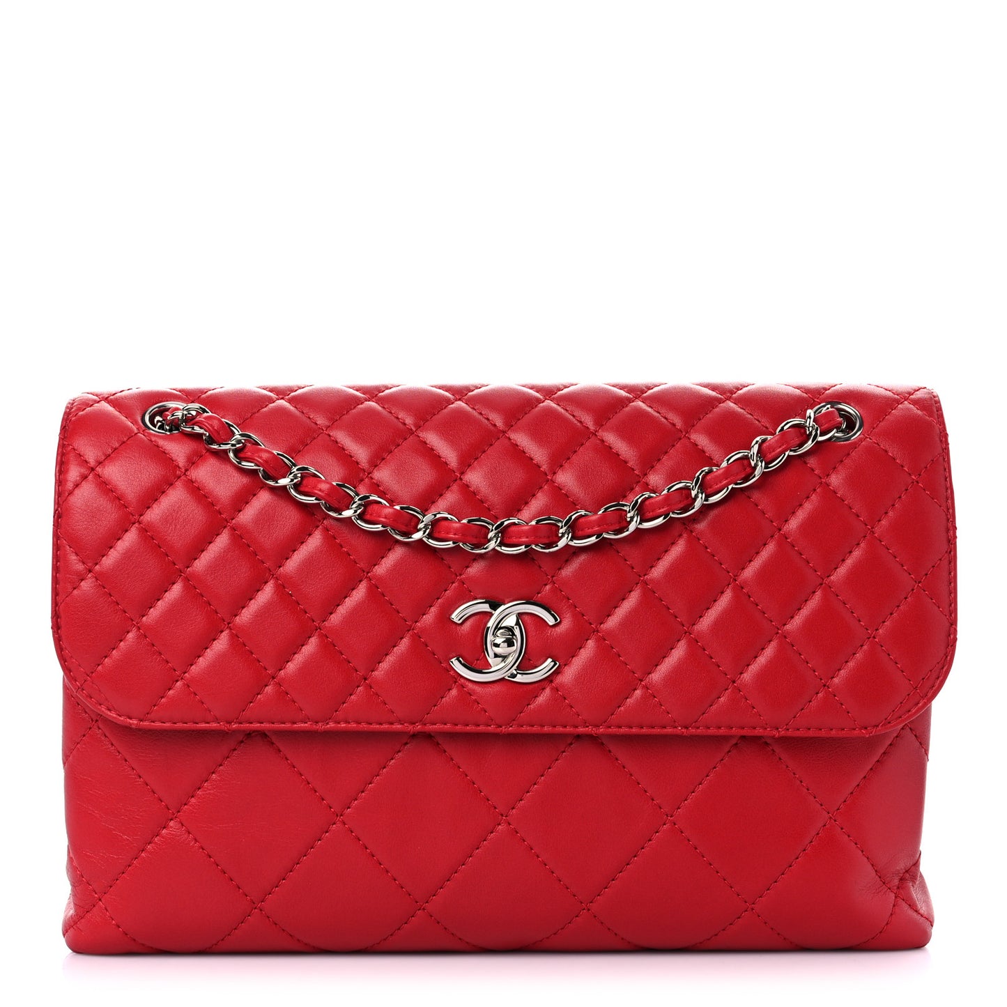 Calfskin Quilted In The Business Flap Bag Red