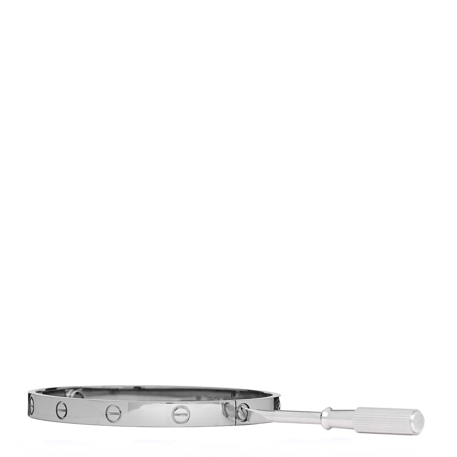 Cartier 18K White Gold LOVE Bracelet 19 4 of 10