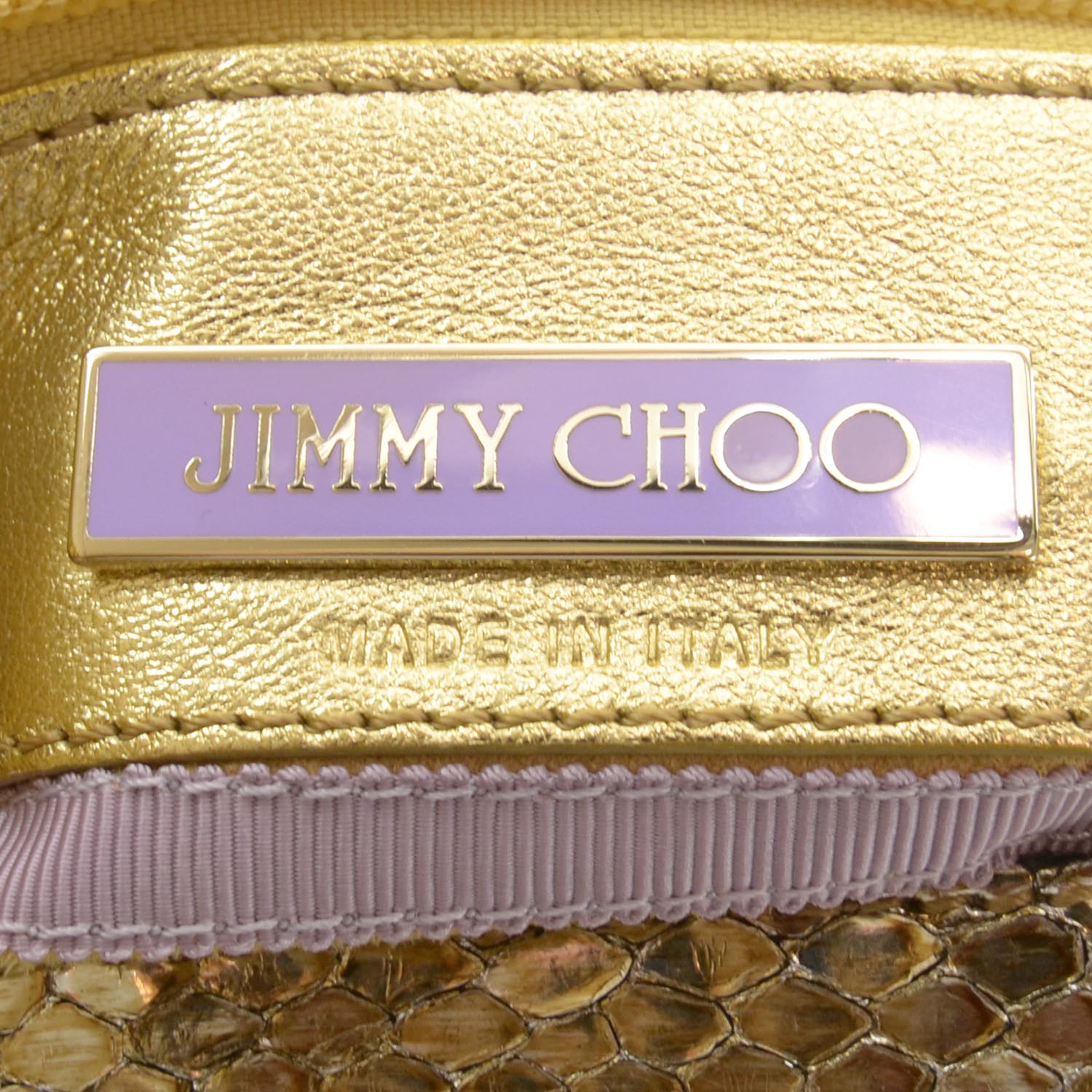 Jimmy Choo Python Tulita Gold 5 of 6