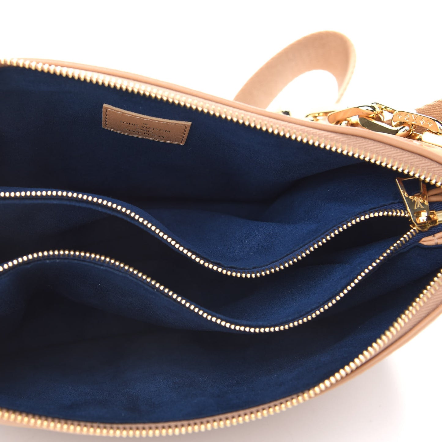 Lambskin Embossed Monogram Coussin PM Camel