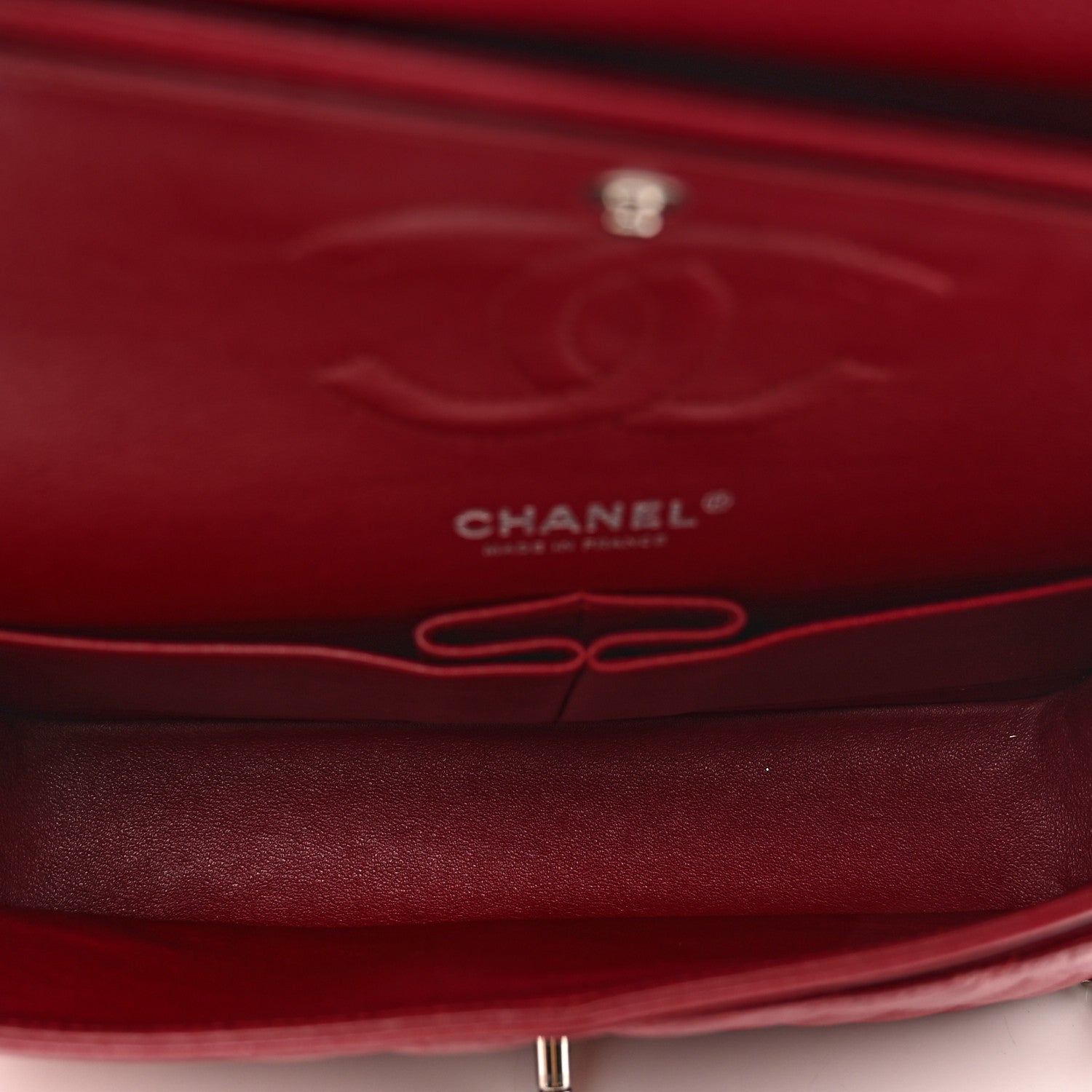 Chanel Caviar Quilted Medium Double Flap Dark Red 5 of 11
