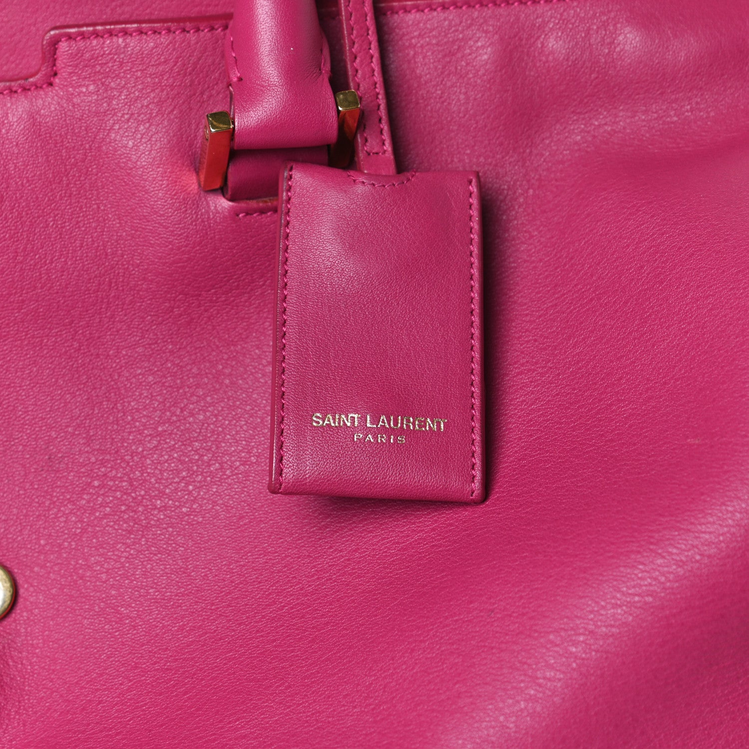 Saint Laurent Calfskin Medium Classic Y Cabas Fuchsia 13 of 34