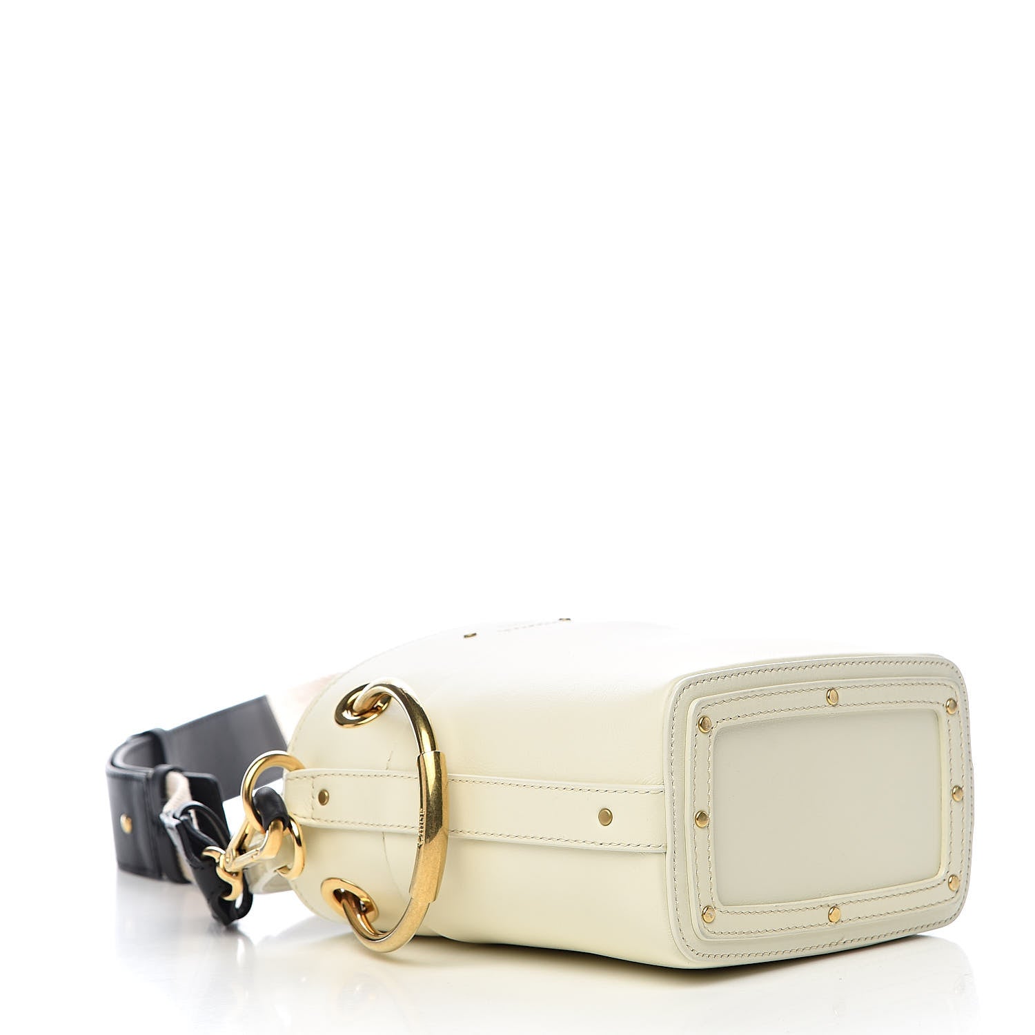 Chloe Smooth Calfskin Mini Roy Bucket Bag Natural White 4 of 10