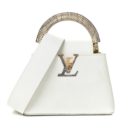 Louis Vuitton Taurillon Ayers Capucines Mini White Snow White 1 of 10