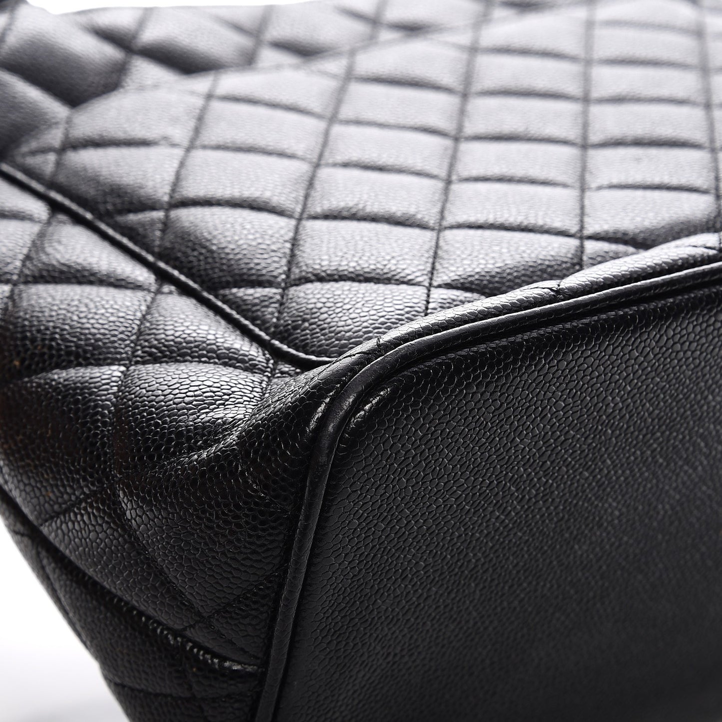 Caviar Quilted Medallion Tote Black
