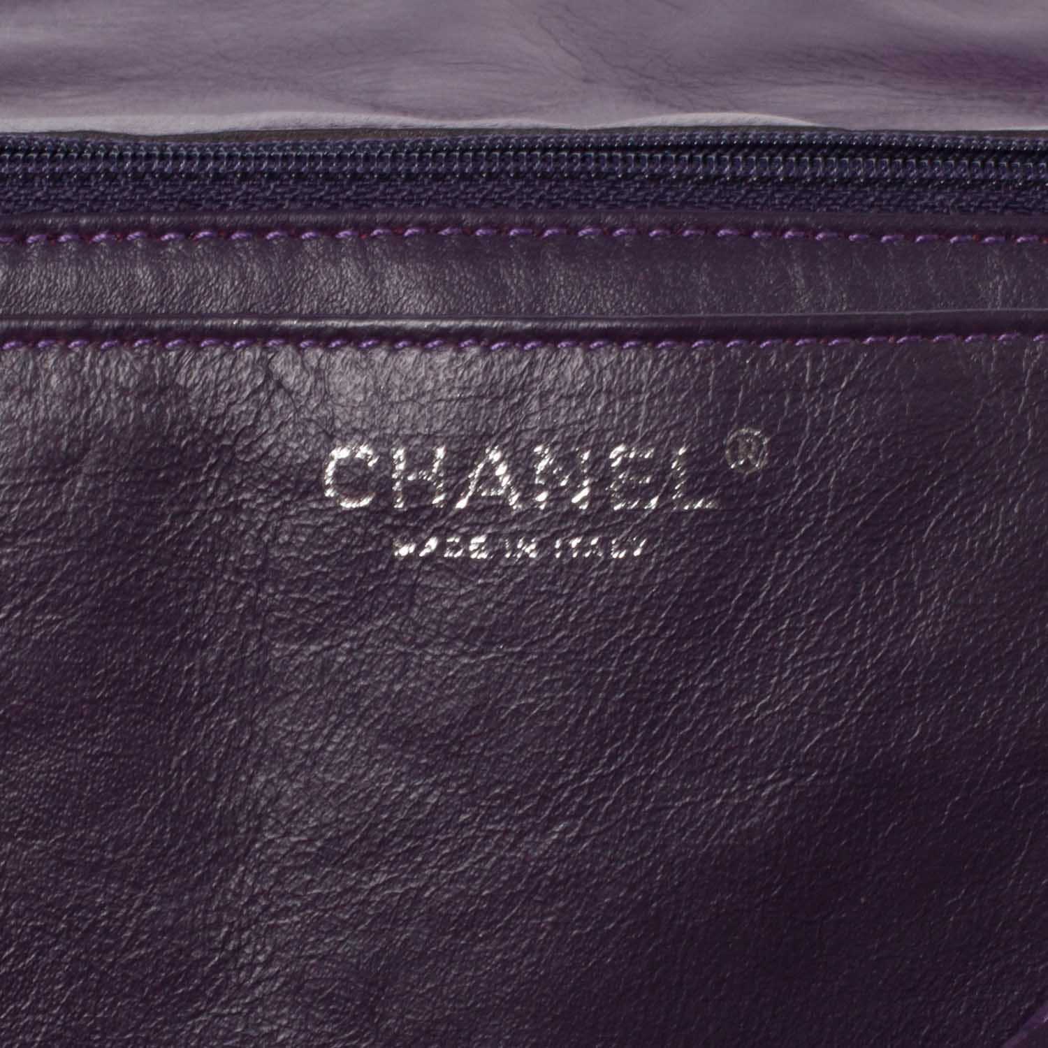 Chanel Lambskin Jumbo Single Flap Purple 7 of 10