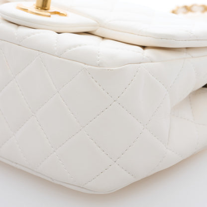 Chanel Lambskin Quilted Mini Pearl Crush Flap White 9 of 9