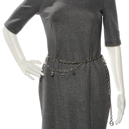 Hermes Palladium Silver Olga 5 Charms Chain Belt 2 of 6