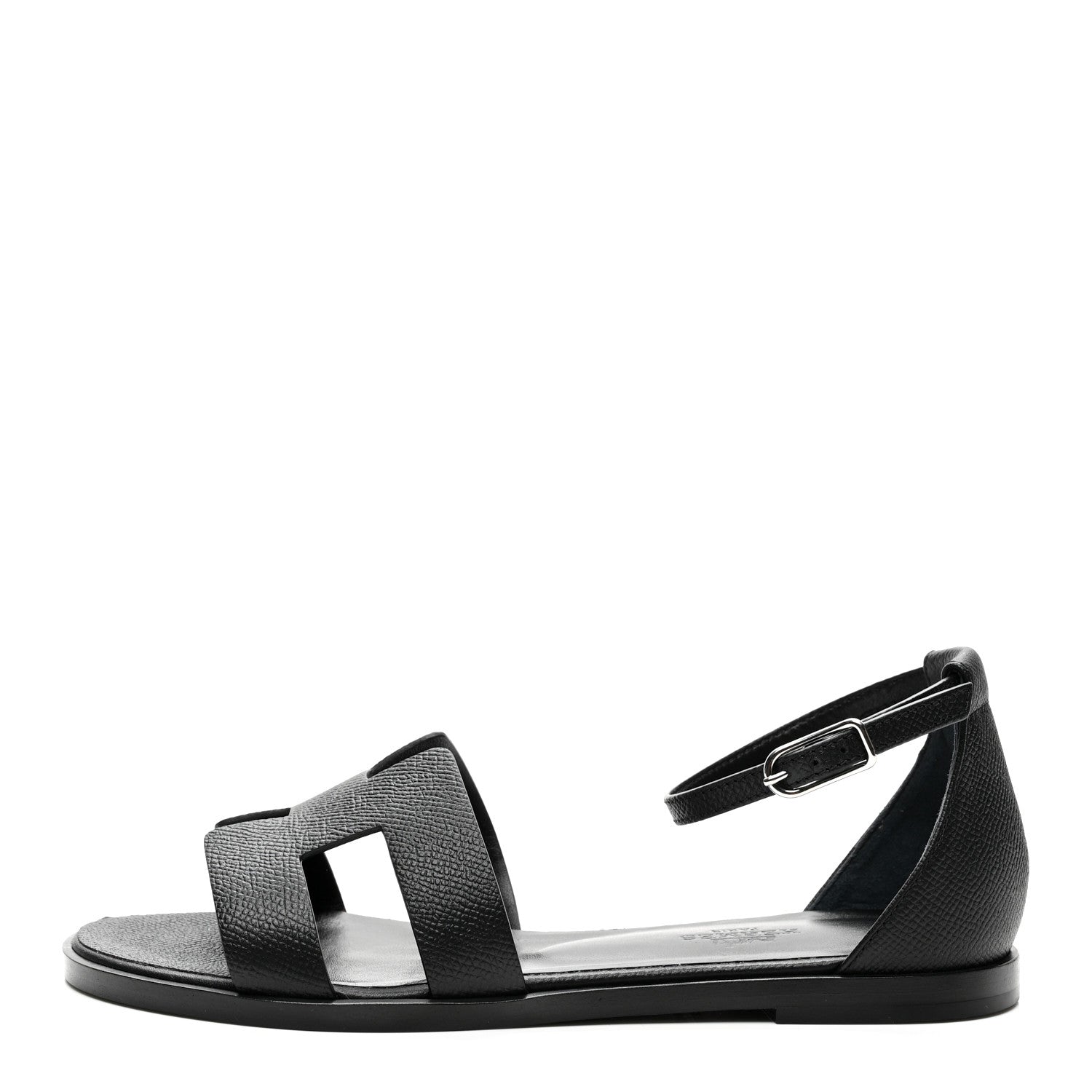Hermes Epsom Santorini Sandals 36 Black 1 of 10
