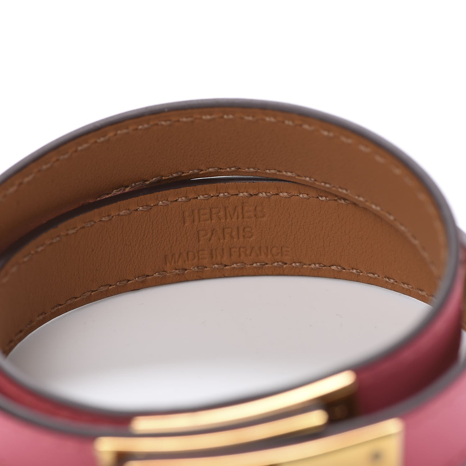 Hermes Swift Kelly Double Tour Bracelet T2 Rose Azalee 4 of 6