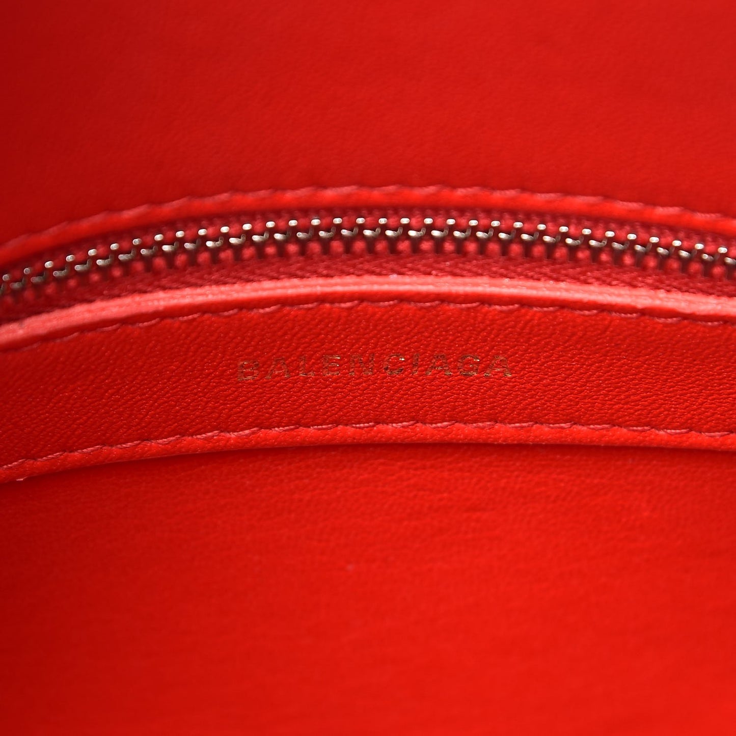 Signature Grained Calfskin Logo S Ville Top Handle Bag White