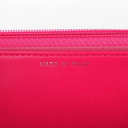 Chanel Lambskin Quilted Wallet On Chain WOC Dark Pink 7 of 8