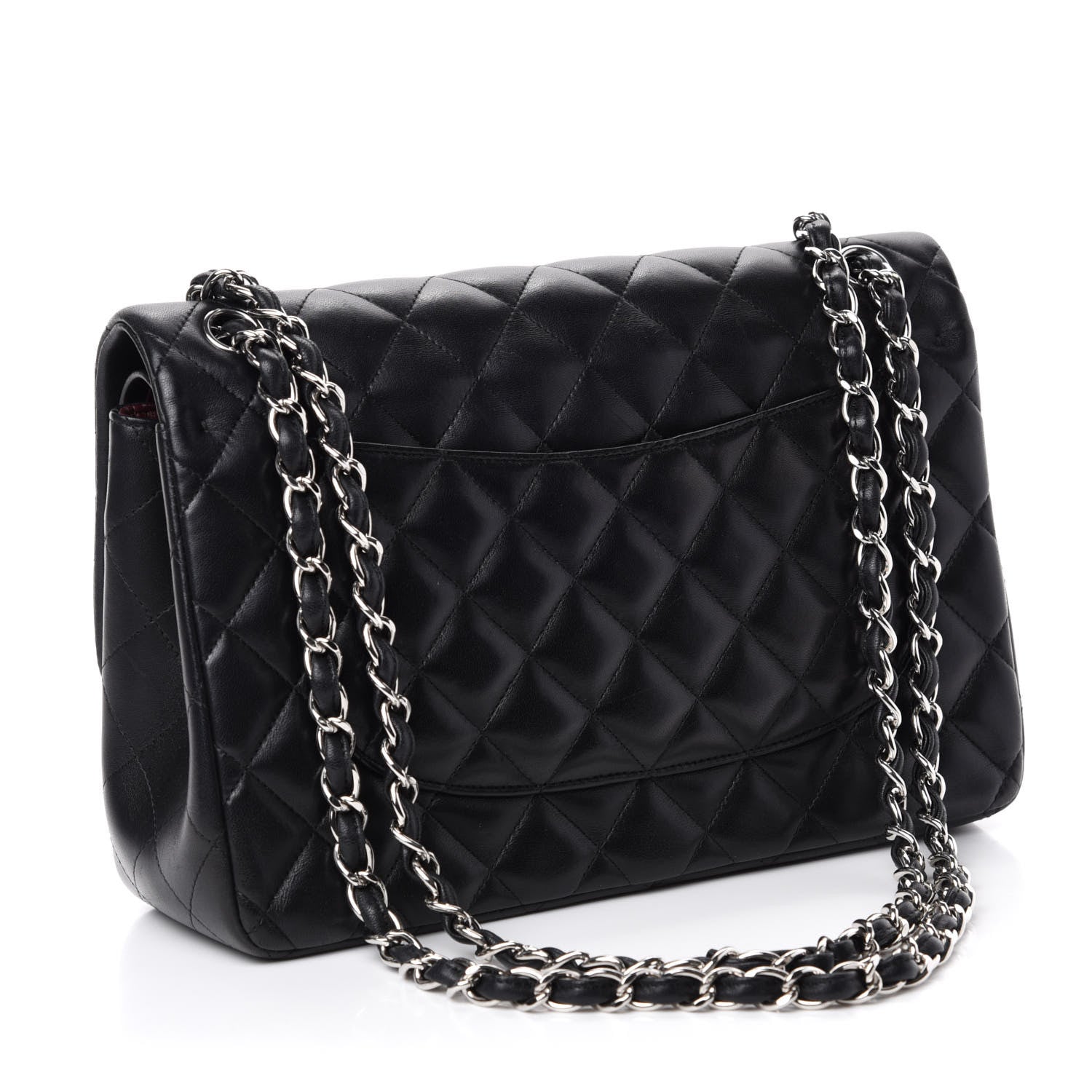 Chanel Lambskin Quilted Jumbo Double Flap Black 4 of 17