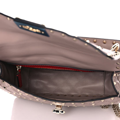 Valentino Garavani Lambskin Medium Rockstud Spike Shoulder Bag Poudre 5 of 11