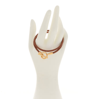 Hermes Swift Glenan Double Tour Bracelet T2 Gold 2 of 6
