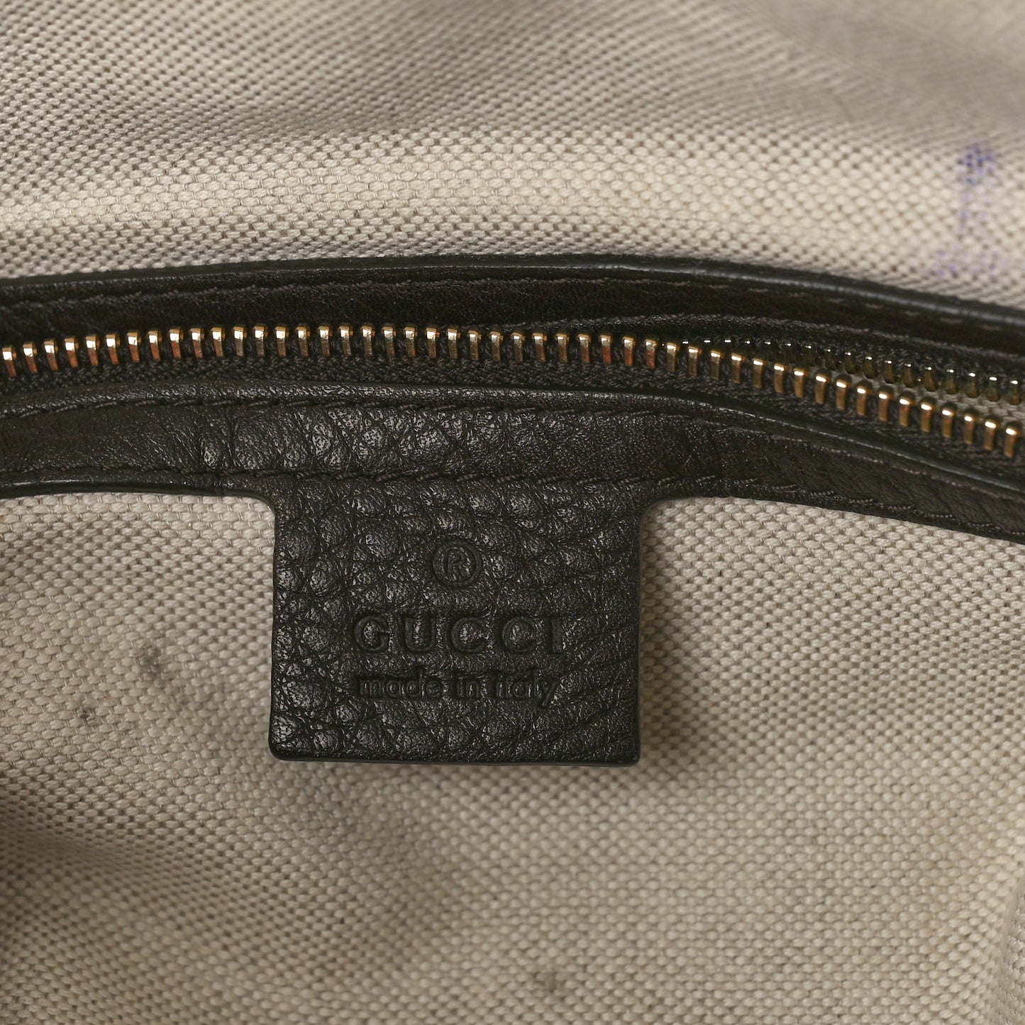 Calfskin Vintage Web Medium Boston Dark Brown
