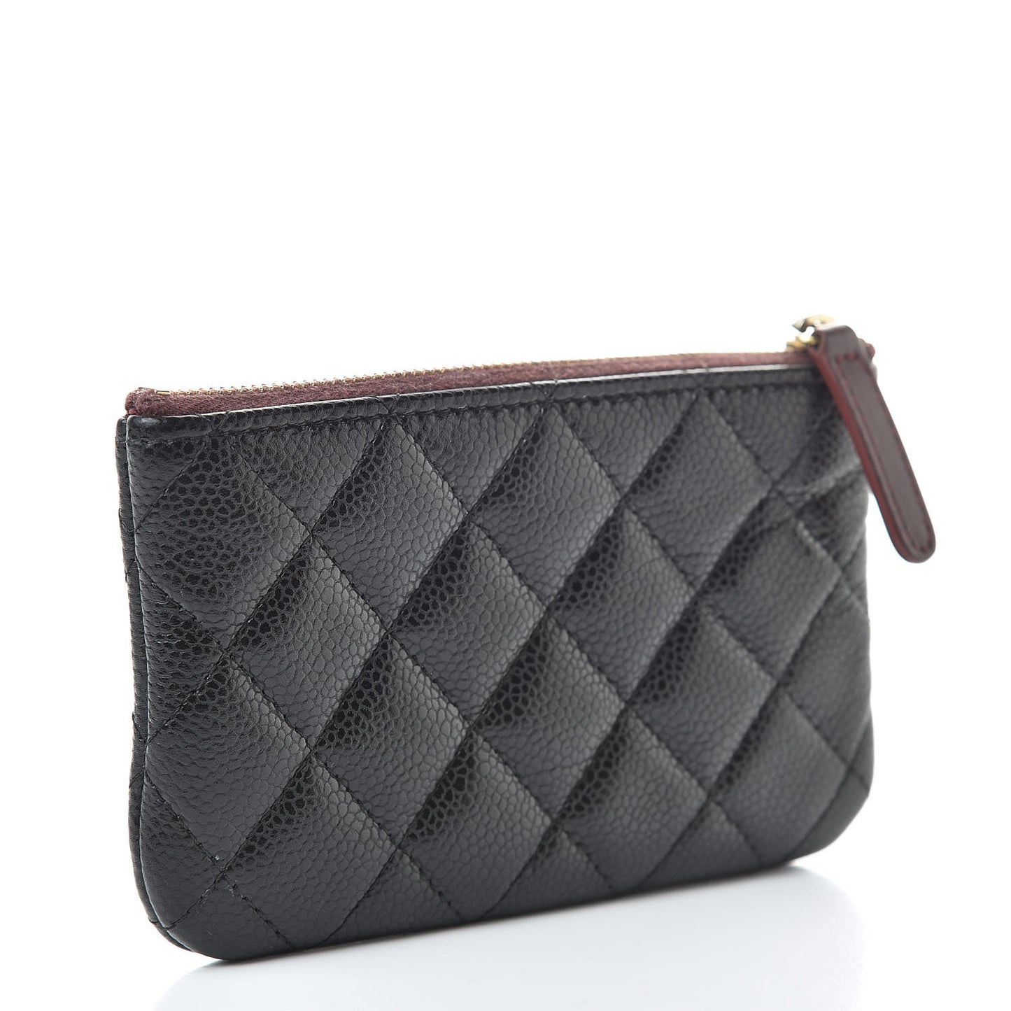 Caviar Quilted Small Cosmetic Case Black