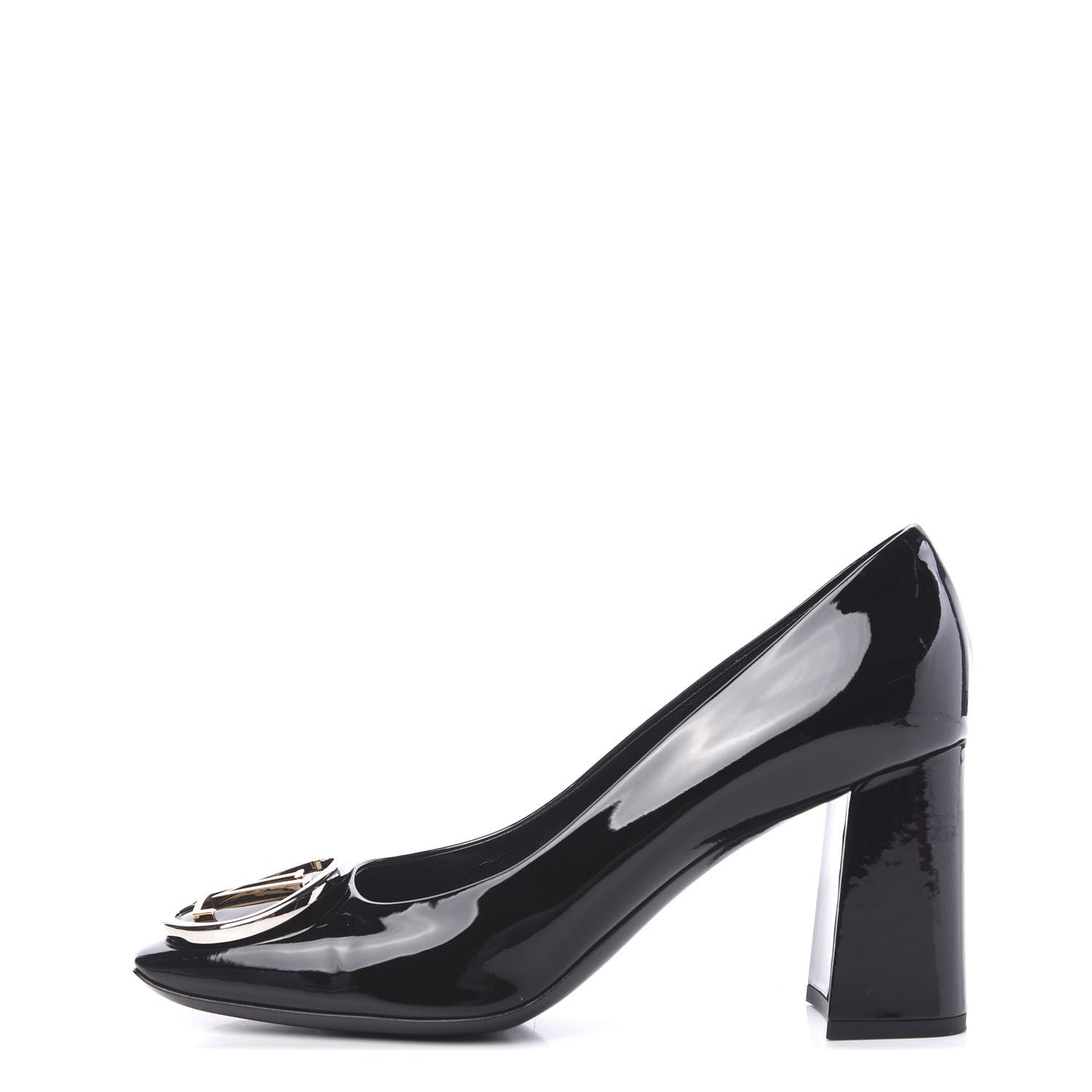Louis Vuitton LOUIS VUITTON Patent Calfskin Madeleine Pumps 38.5 Black 1 of 9