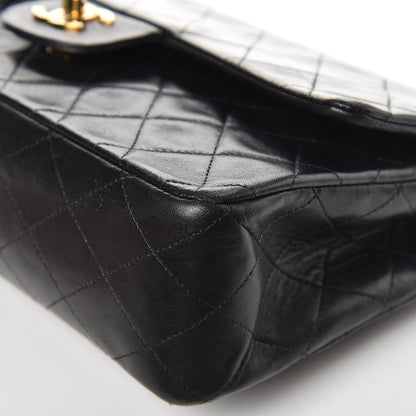 Chanel Lambskin Quilted Medium Double Flap Black 10 of 12