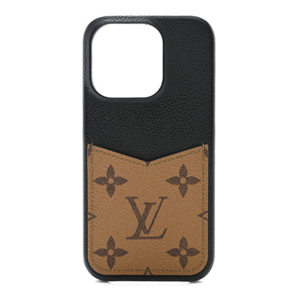 Louis Vuitton Reverse Monogram Pallas iPhone 14 Pro Bumper Black 1 of 8