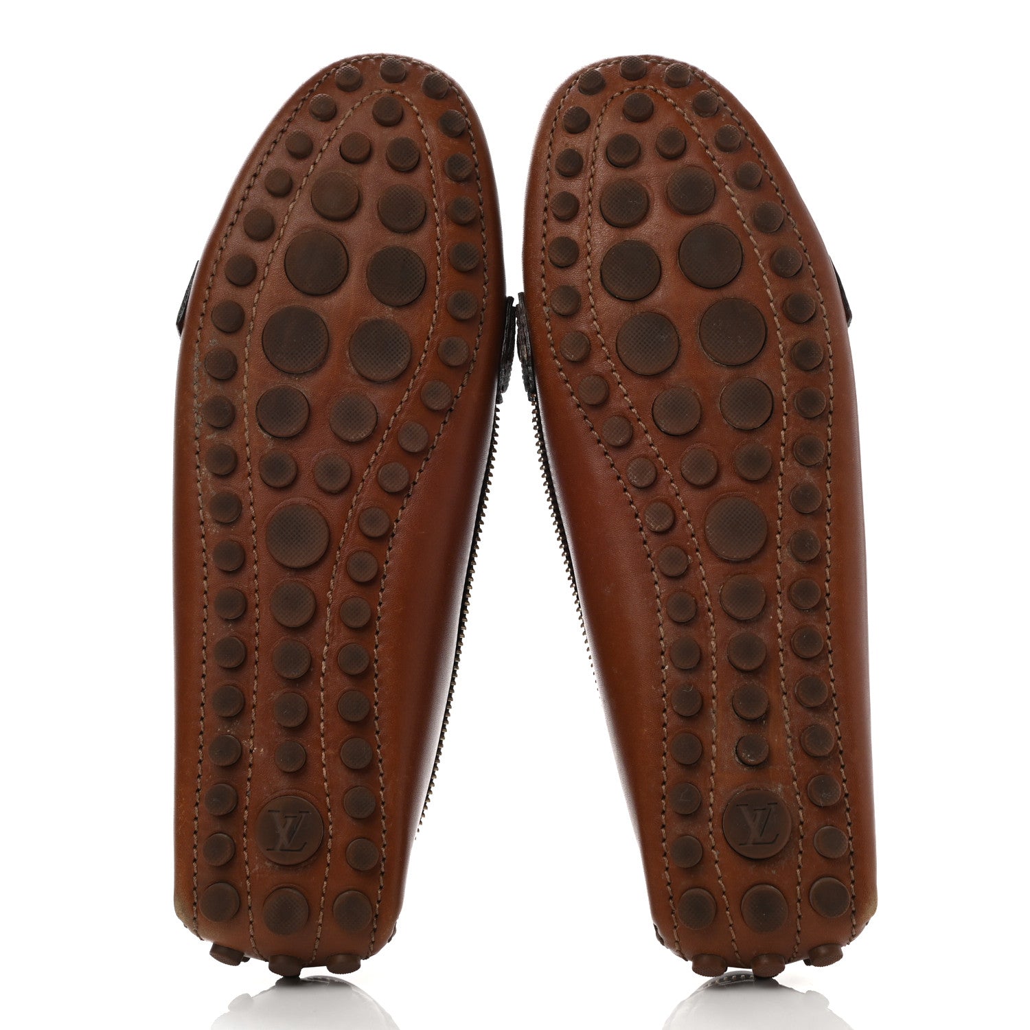 Louis Vuitton Calfskin Zipper Oxford Loafers 37 Cognac 5 of 8