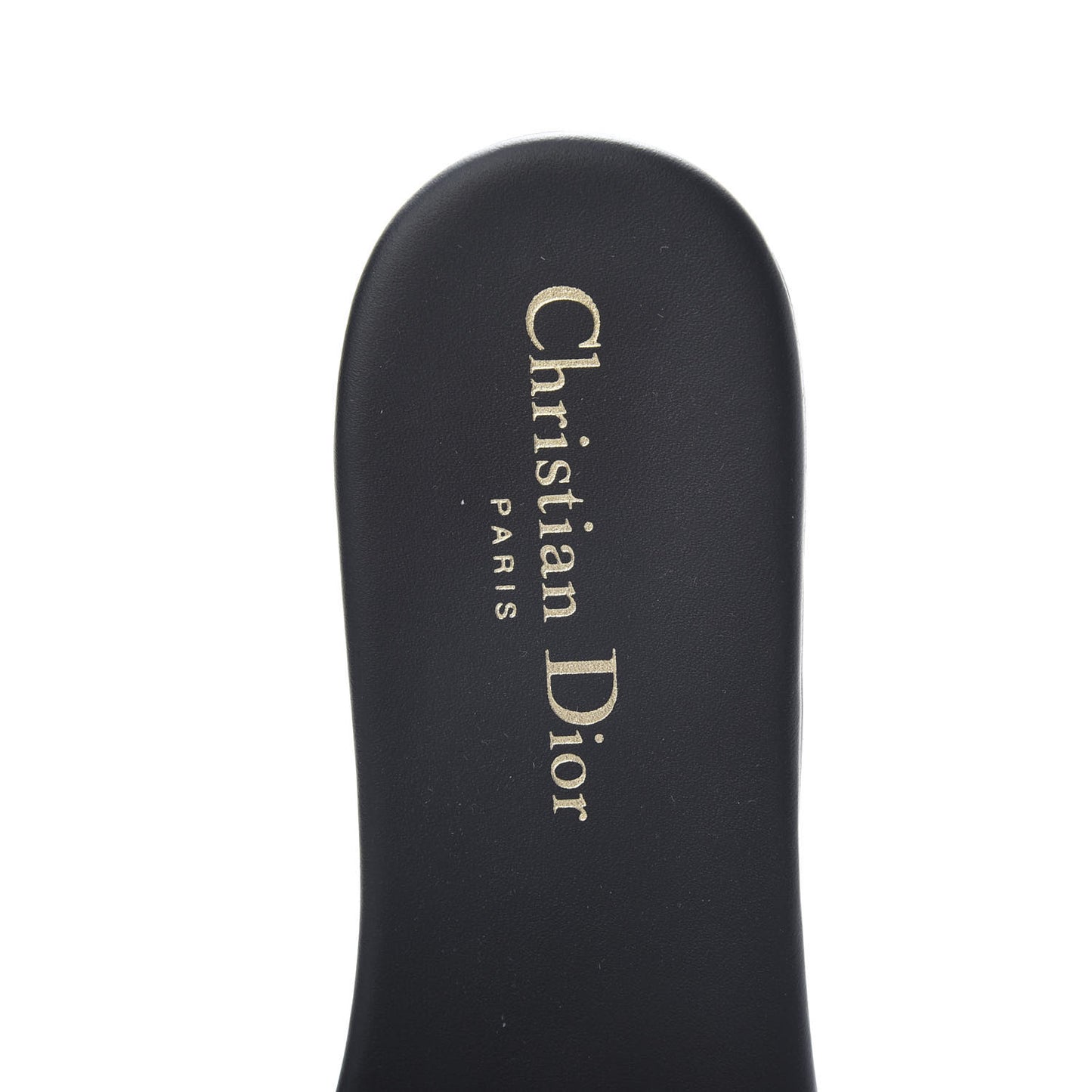 Calfskin 30 Montaigne Flat Slide Sandals 38 Black