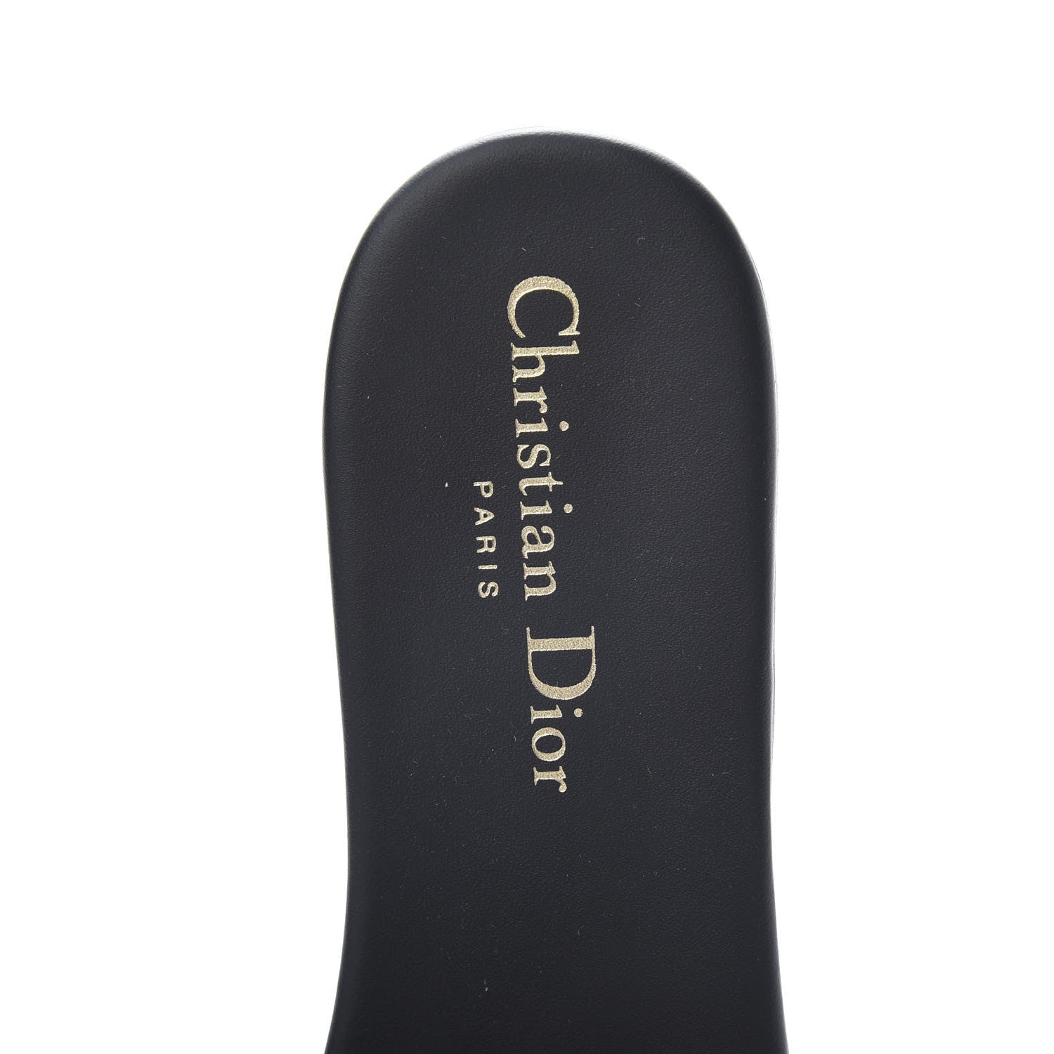 Christian Dior Calfskin 30 Montaigne Flat Slide Sandals 38 Black 7 of 8