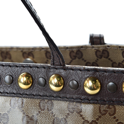 Gucci Crystal Monogram Medium Babouska Shopping Tote Dark Brown 13 of 15
