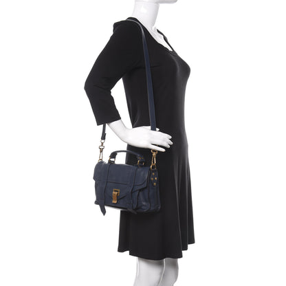 Proenza Schouler Lambskin Tiny PS1 Satchel Midnight 2 of 10