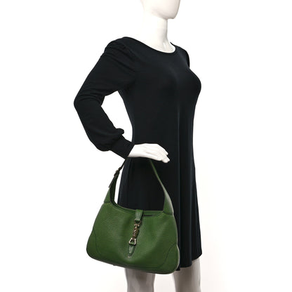 Gucci Soft Grained Calfskin Jackie O Hobo Green 2 of 13