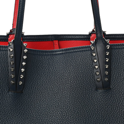 Christian Louboutin Calfskin Spikes East West Cabata Tote Navy 8 of 12