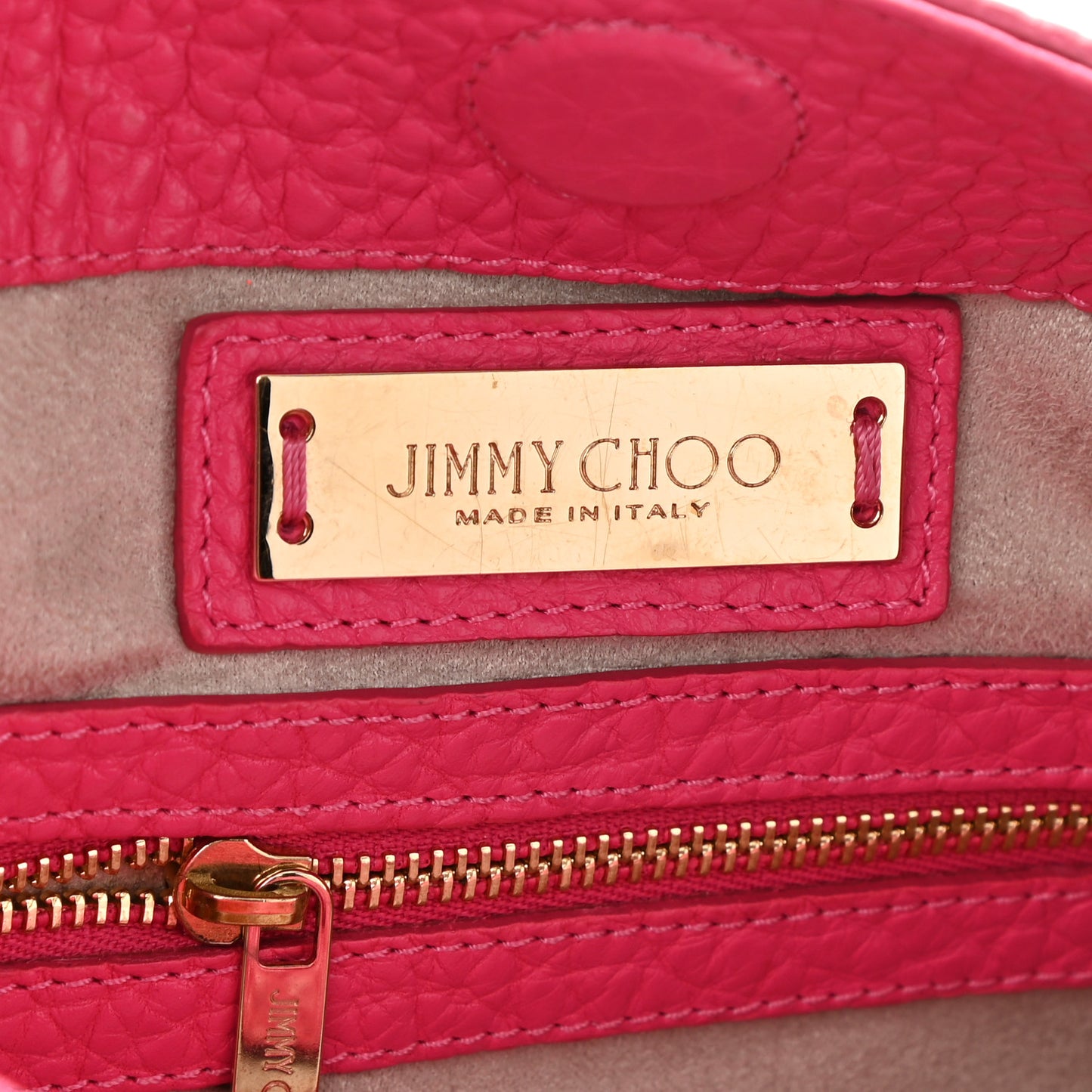 Calfskin Chain Tote Pink