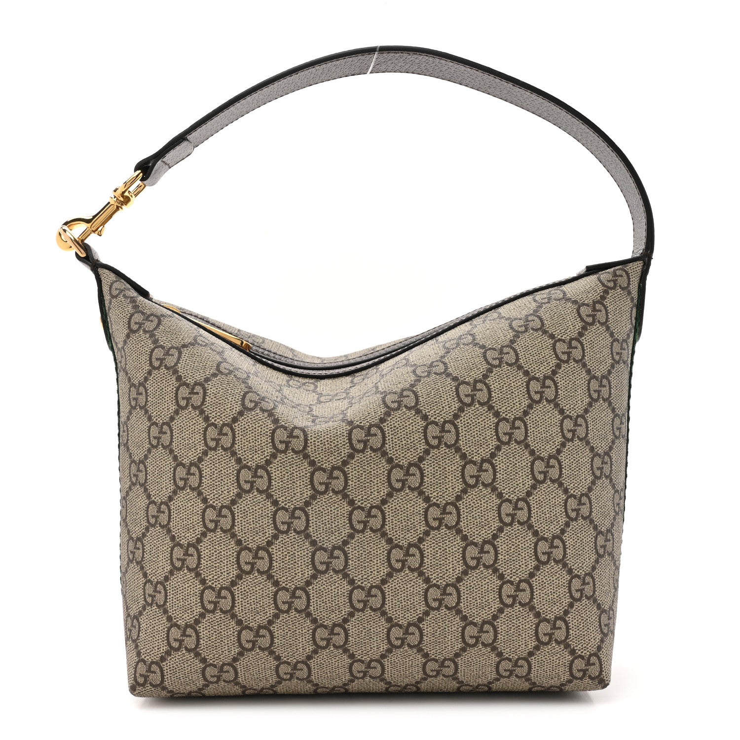 Gucci GG Supreme Monogram Textured Calfskin Web Super Mini Ophidia Shoulder Bag Beige Ebony New Acero 1 of 10