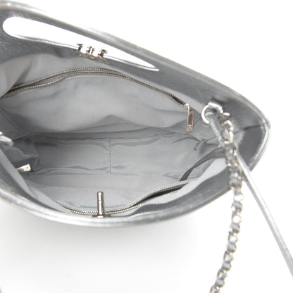Chanel Metallic Crumpled Calfskin Small 31 Shopping Bag Silver 5 of 10