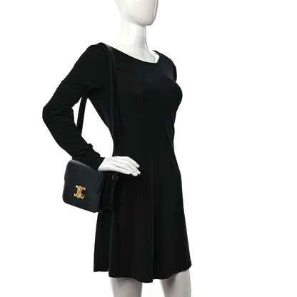 Celine Shiny Calfskin Medium Triomphe Black 3 of 8