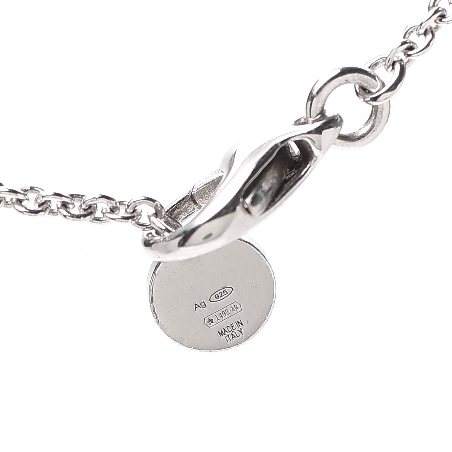 Bulgari Sterling Silver Ceramic Save The Children Pendant Necklace 4 of 6