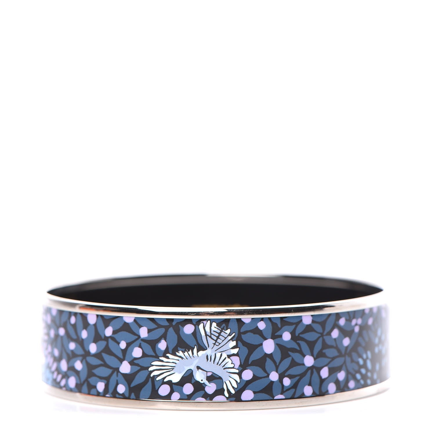 Hermes Enamel Printed Wide Dans Un Jardin Anglais Bracelet Arts And Crafts 70 1 of 6
