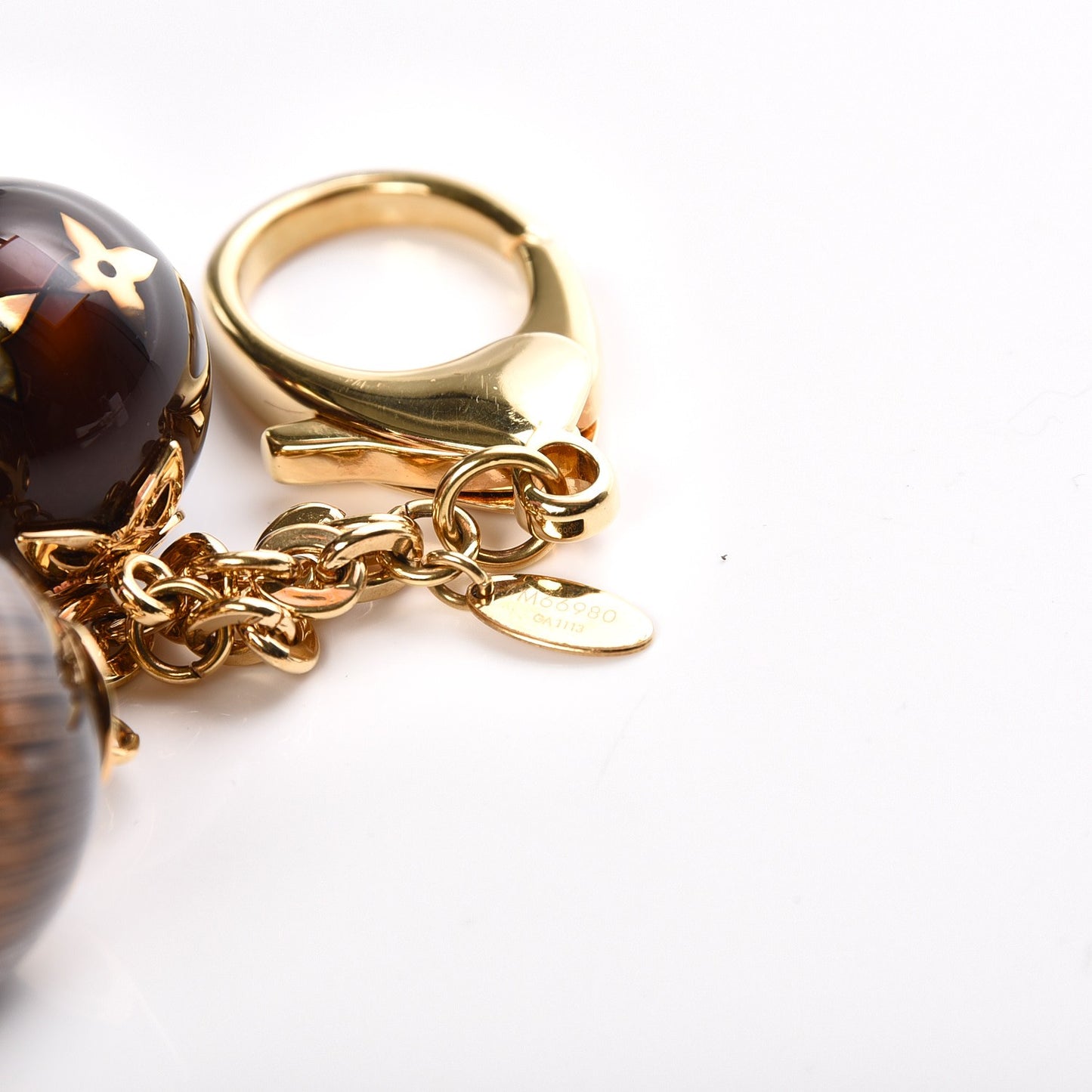 Fleur Ball Bag Charm Brown