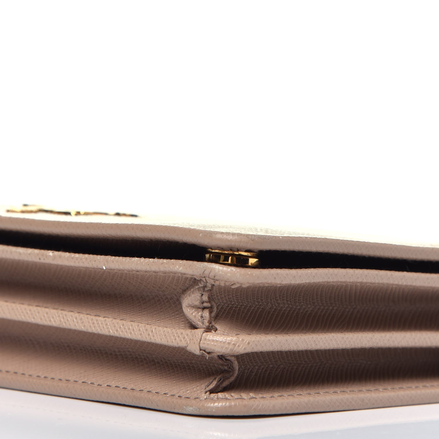 Prada Saffiano Lux Chain Wallet Cipria 9 of 9