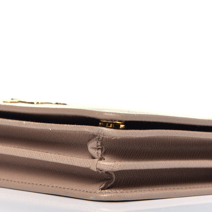 Prada Saffiano Lux Chain Wallet Cipria 9 of 9