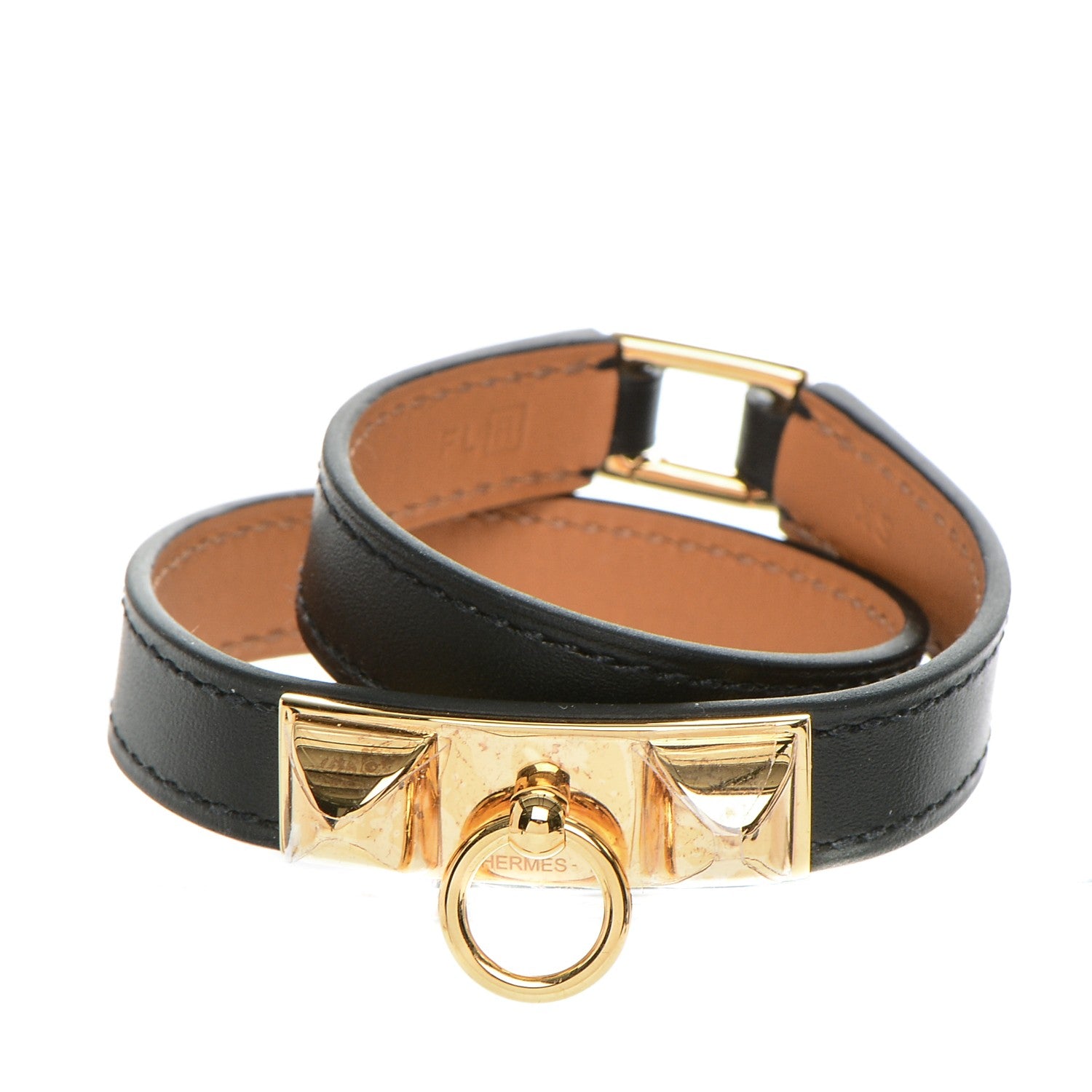 Hermes Chamonix Rivale Double Tour Bracelet XS Black 1 of 7